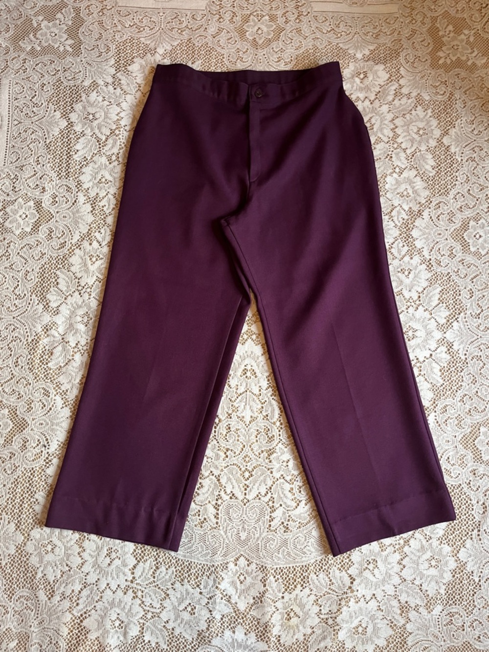 1960s/70s Levi Strauss & Co. Trouser Pants, Plum, Size 34S